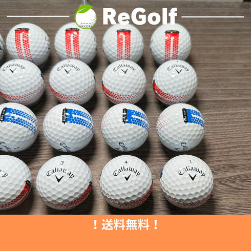 【中古】 ロストボール キャロウェイ ERC SOFT 360° FADE トリプルトラック 2023年モデル 20球 Aランク ゴルフボール リゴルフ