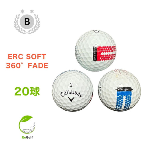 【中古】 ロストボール キャロウェイ ERC SOFT 360° FADE トリプルトラック ホワイト 2023年モデル 20球 Bランク ゴルフボール リゴルフ
