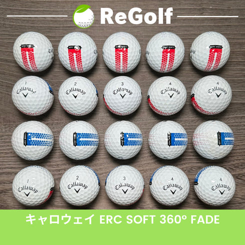 【中古】 ロストボール キャロウェイ ERC SOFT 360° FADE トリプルトラック ホワイト 2023年モデル 20球 Bランク ゴルフボール リゴルフ
