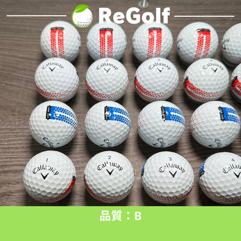 【中古】 ロストボール キャロウェイ ERC SOFT 360° FADE トリプルトラック ホワイト 2023年モデル 20球 Bランク ゴルフボール リゴルフ