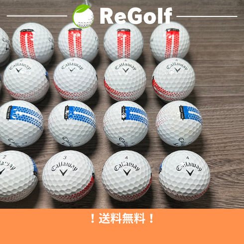 【中古】 ロストボール キャロウェイ ERC SOFT 360° FADE トリプルトラック ホワイト 2023年モデル 20球 Bランク ゴルフボール リゴルフ