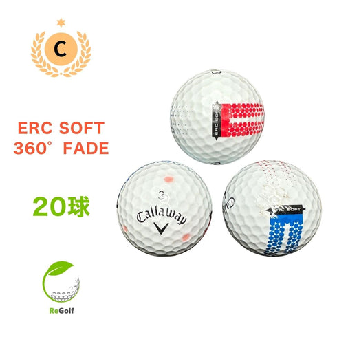 【中古】 ロストボール キャロウェイ ERC SOFT 360° FADE トリプルトラック 2023年モデル 20球 Cランク ゴルフボール リゴルフ