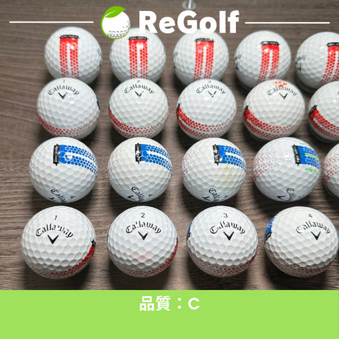 ロストボール キャロウェイ ERC SOFT 360° FADE トリプルトラック 2023年モデル 20球 Cランク ゴルフボール
