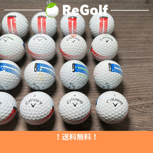 【中古】 ロストボール キャロウェイ ERC SOFT 360° FADE トリプルトラック 2023年モデル 20球 Cランク ゴルフボール リゴルフ