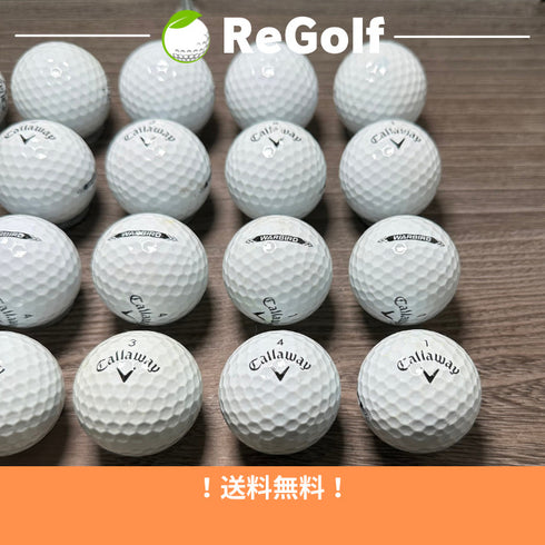 【中古】 ロストボール キャロウェイ ウォーバード ホワイト 2023年モデル 20球 Cランク ゴルフボール リゴルフ