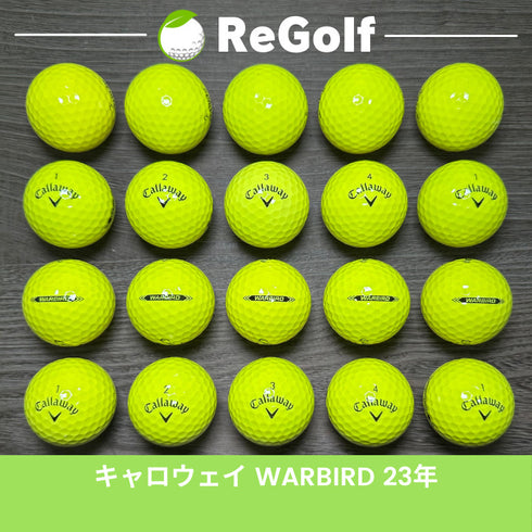 【中古】 ロストボール キャロウェイ ウォーバード イエロー 2023年モデル 20球 Aランク ゴルフボール リゴルフ