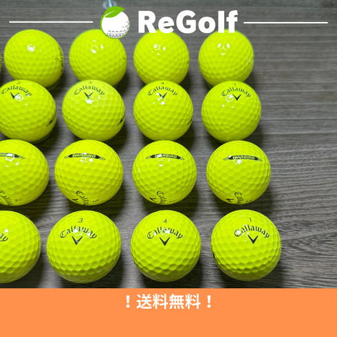 【中古】 ロストボール キャロウェイ ウォーバード イエロー 2023年モデル 20球 Aランク ゴルフボール リゴルフ