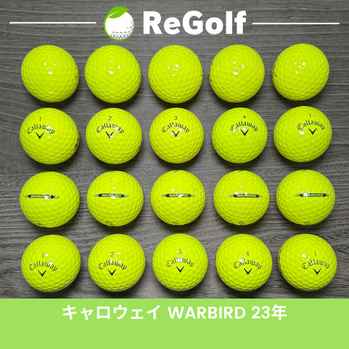 【中古】 ロストボール キャロウェイ ウォーバード イエロー 2023年モデル 20球 Bランク ゴルフボール リゴルフ