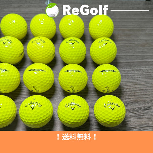 【中古】 ロストボール キャロウェイ ウォーバード イエロー 2023年モデル 20球 Bランク ゴルフボール リゴルフ