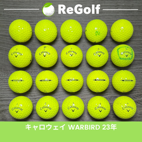 【中古】 ロストボール キャロウェイ ウォーバード イエロー 2023年モデル 20球 Cランク ゴルフボール リゴルフ