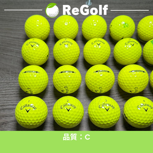 【中古】 ロストボール キャロウェイ ウォーバード イエロー 2023年モデル 20球 Cランク ゴルフボール リゴルフ