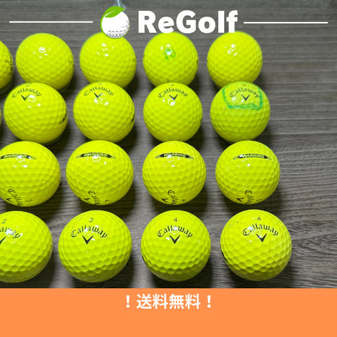 【中古】 ロストボール キャロウェイ ウォーバード イエロー 2023年モデル 20球 Cランク ゴルフボール リゴルフ