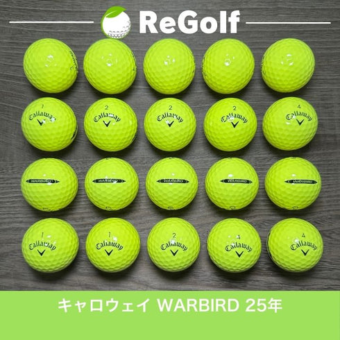 【中古】 ロストボール キャロウェイ ウォーバード イエロー 2025年モデル 20球 Aランク ゴルフボール リゴルフ