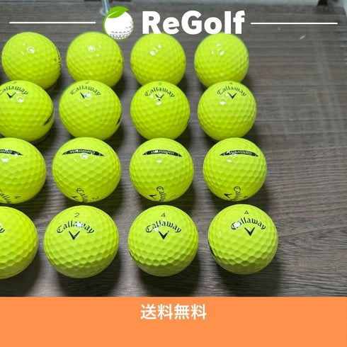 【中古】 ロストボール キャロウェイ ウォーバード イエロー 2025年モデル 20球 Aランク ゴルフボール リゴルフ