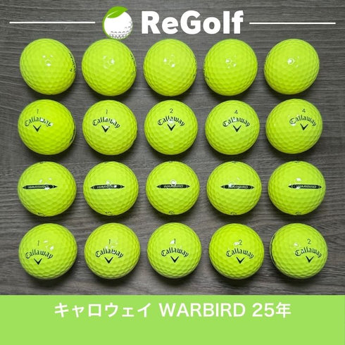 【中古】 ロストボール キャロウェイ ウォーバード イエロー 2025年モデル 20球 Bランク ゴルフボール リゴルフ