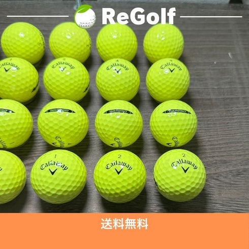 【中古】 ロストボール キャロウェイ ウォーバード イエロー 2025年モデル 20球 Bランク ゴルフボール リゴルフ