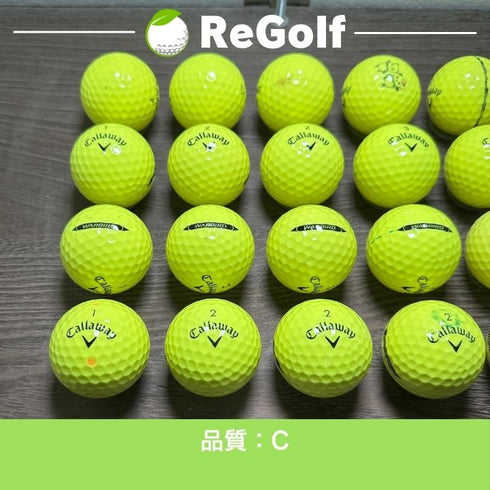 【中古】 ロストボール キャロウェイ ウォーバード イエロー 2025年モデル 20球 Cランク ゴルフボール リゴルフ