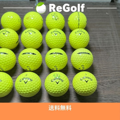 【中古】 ロストボール キャロウェイ ウォーバード イエロー 2025年モデル 20球 Cランク ゴルフボール リゴルフ