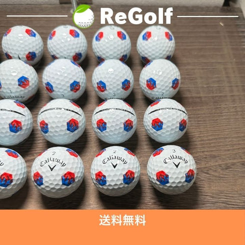 【中古】 ロストボール キャロウェイ クロムソフト トゥルートラック ホワイト 2024年モデル 20球 Aランク ゴルフボール リゴルフ