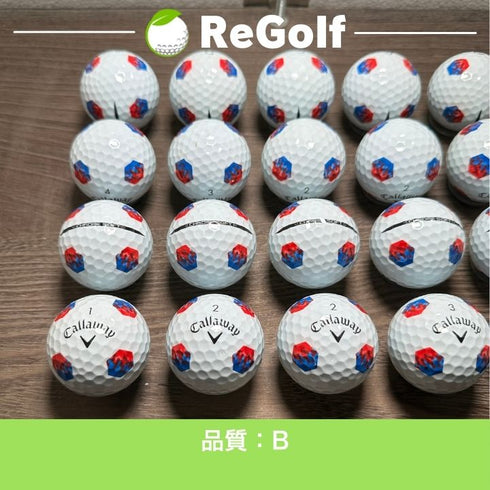 【中古】 ロストボール キャロウェイ クロムソフト トゥルートラック ホワイト 2024年モデル 20球 Bランク ゴルフボール リゴルフ