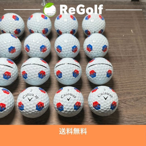 【中古】 ロストボール キャロウェイ クロムソフト トゥルートラック ホワイト 2024年モデル 20球 Bランク ゴルフボール リゴルフ