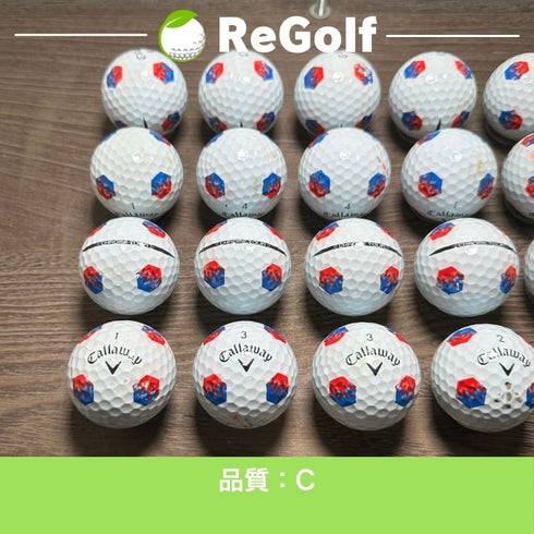 【中古】 ロストボール キャロウェイ クロムツアー トゥルートラック ホワイト ホワイト 2024年モデル 20球 Cランク ゴルフボール リゴルフ