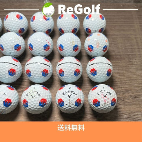 【中古】 ロストボール キャロウェイ クロムツアー トゥルートラック ホワイト ホワイト 2024年モデル 20球 Cランク ゴルフボール リゴルフ