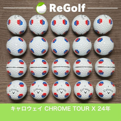 【中古】 ロストボール キャロウェイ クロムツアー X トゥルートラック ホワイト 2024年モデル 20球 Aランク ゴルフボール リゴルフ