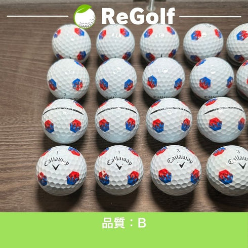 【中古】 ロストボール キャロウェイ クロムツアー X トゥルートラック ホワイト 2024年モデル 20球 Bランク ゴルフボール リゴルフ