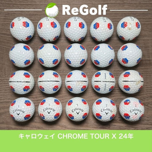 【中古】 ロストボール キャロウェイ クロムツアー X トゥルートラック ホワイト ホワイト 2024年モデル 20球 Cランク ゴルフボール リゴルフ