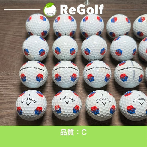 【中古】 ロストボール キャロウェイ クロムツアー X トゥルートラック ホワイト ホワイト 2024年モデル 20球 Cランク ゴルフボール リゴルフ