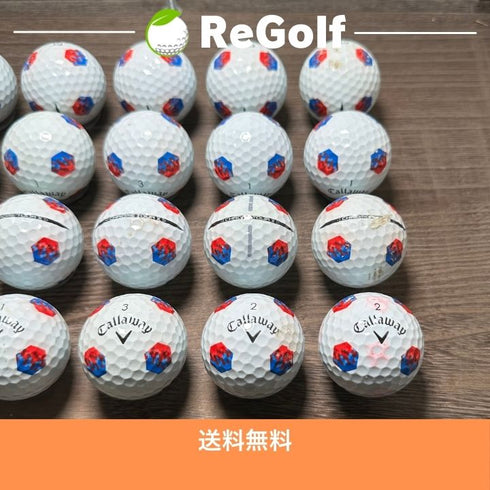 【中古】 ロストボール キャロウェイ クロムツアー X トゥルートラック ホワイト ホワイト 2024年モデル 20球 Cランク ゴルフボール リゴルフ