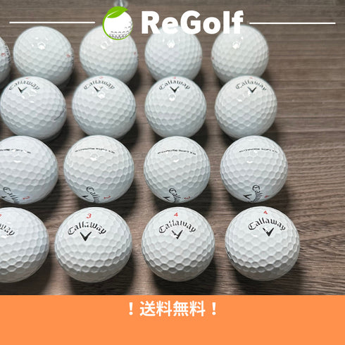 【中古】 ロストボール キャロウェイ クロムソフト X ホワイト 2022年モデル 20球 Aランク ゴルフボール リゴルフ