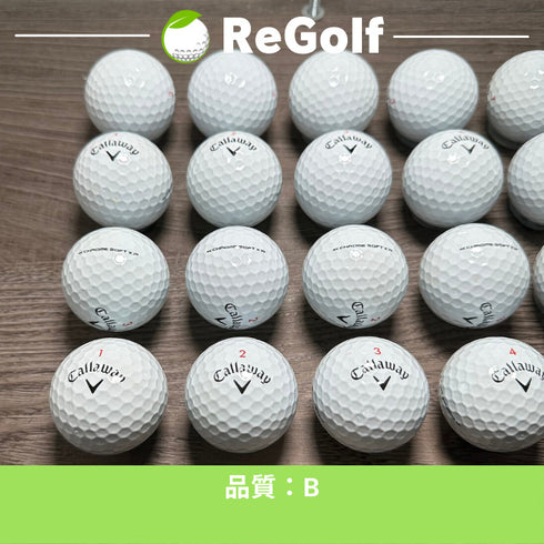 【中古】 ロストボール キャロウェイ クロムソフト X ホワイト 2022年モデル 20球 Bランク ゴルフボール リゴルフ