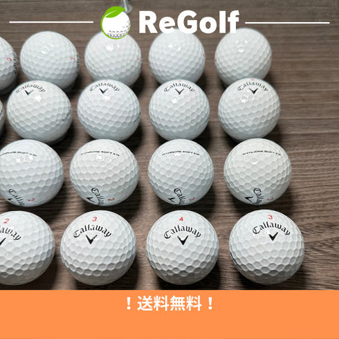 【中古】 ロストボール キャロウェイ クロムソフト X ホワイト 2022年モデル 20球 Bランク ゴルフボール リゴルフ