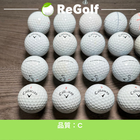 【中古】 ロストボール キャロウェイ クロムソフト X ホワイト 2022年モデル 20球 Cランク ゴルフボール リゴルフ