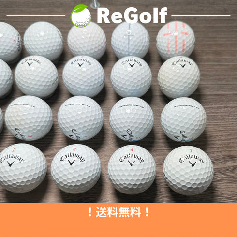 【中古】 ロストボール キャロウェイ クロムソフト X ホワイト 2022年モデル 20球 Cランク ゴルフボール リゴルフ