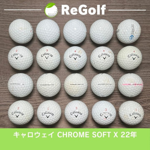 【中古】 ロストボール キャロウェイ クロムソフト X ホワイト 2022年モデル 20球 ぉ試ランク ゴルフボール リゴルフ