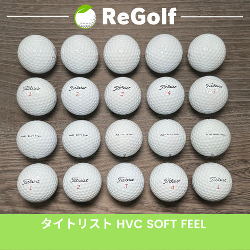 【中古】 ロストボール タイトリスト HVC SOFT FEEL ソフトフィール ホワイト 20球 Bランク ゴルフボール リゴルフ