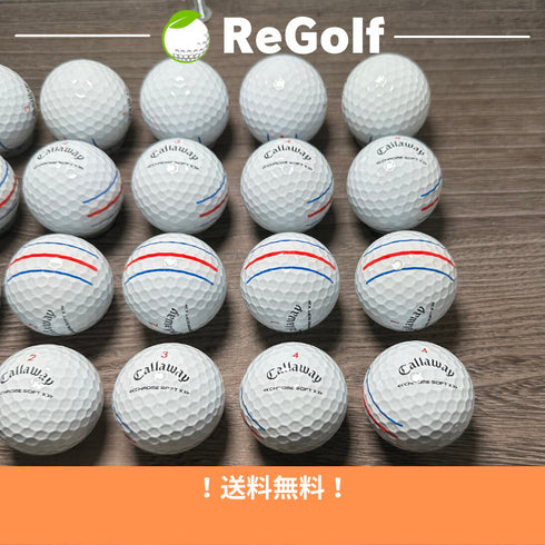 【中古】 ロストボール キャロウェイ クロムソフト X トリプルトラック ホワイト 2022年モデル 20球 Aランク ゴルフボール リゴルフ