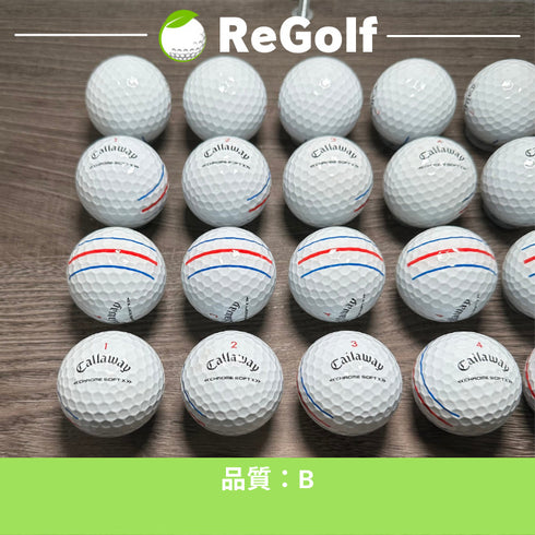 【中古】 ロストボール キャロウェイ クロムソフト X トリプルトラック ホワイト 2022年モデル 20球 Bランク ゴルフボール リゴルフ