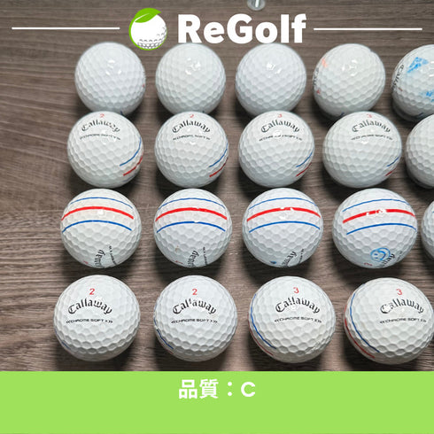 【中古】 ロストボール キャロウェイ クロムソフト X トリプルトラック ホワイト 2022年モデル 20球 Cランク ゴルフボール リゴルフ