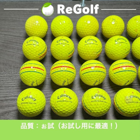 【中古】 ロストボール キャロウェイ クロムソフト X トリプルトラック イエロー 2022年モデル 20球 ぉ試ランク ゴルフボール リゴルフ