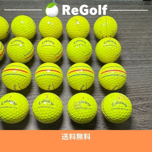 【中古】 【送料無料】 ロストボール キャロウェイ クロムソフト X トリプルトラック イエロー 2022年モデル 20球 ぉ試ランク ゴルフボール リゴルフ