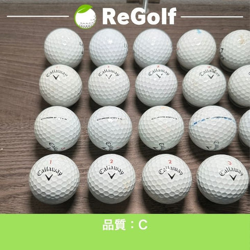 【中古】 ロストボール キャロウェイ クロムソフト X ホワイト 2020年モデル 20球 Cランク ゴルフボール リゴルフ