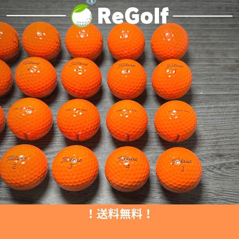【中古】 ロストボール タイトリスト HVC SOFT FEEL ソフトフィール オレンジ 20球 Aランク ゴルフボール リゴルフ
