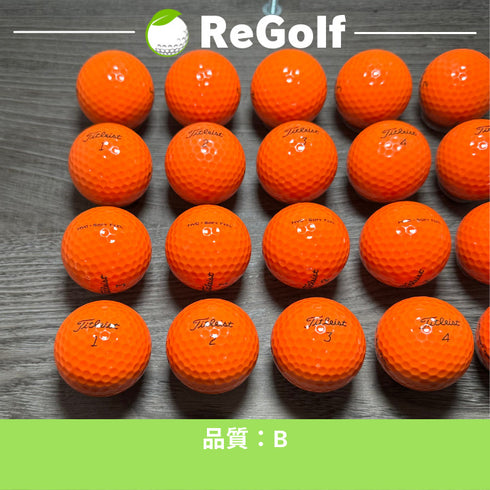 【中古】 ロストボール タイトリスト HVC SOFT FEEL ソフトフィール オレンジ 20球 Bランク ゴルフボール リゴルフ