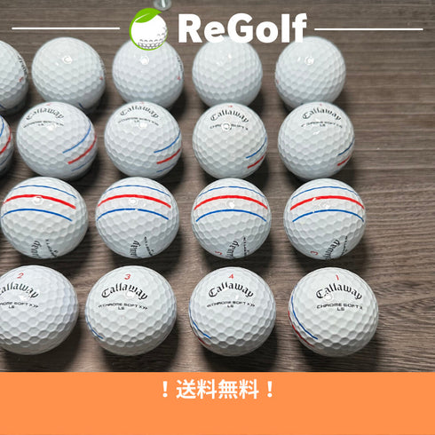 【中古】 ロストボール キャロウェイ クロムソフト X LS トリプルトラック ホワイト 年式混合 20球 Aランク ゴルフボール リゴルフ