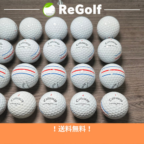 【中古】 ロストボール キャロウェイ クロムソフト X LS トリプルトラック ホワイト 年式混合 20球 Bランク ゴルフボール リゴルフ
