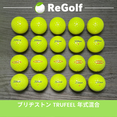 【中古】 ロストボール タイトリスト Trufeel トゥルーフィール イエロー 年式混合 20球 Aランク ゴルフボール リゴルフ